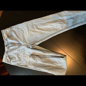 Light wash high waisted jeans